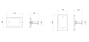 Dimensions of the 10 inch wallmount enclosure