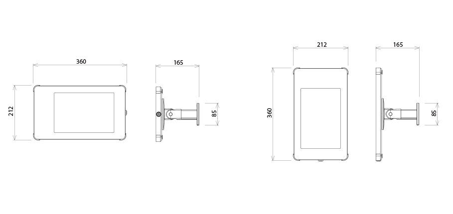 Dimensions of the 11 inch wallmount enclosure