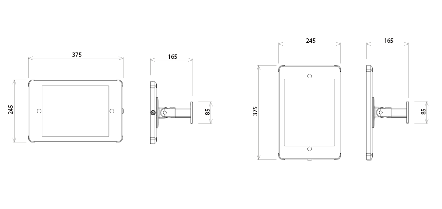 Dimensions of the 12 inch wallmount enclosure