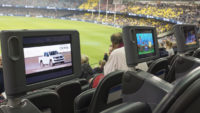 In situ of three etihad stadium custom tablet enclosures