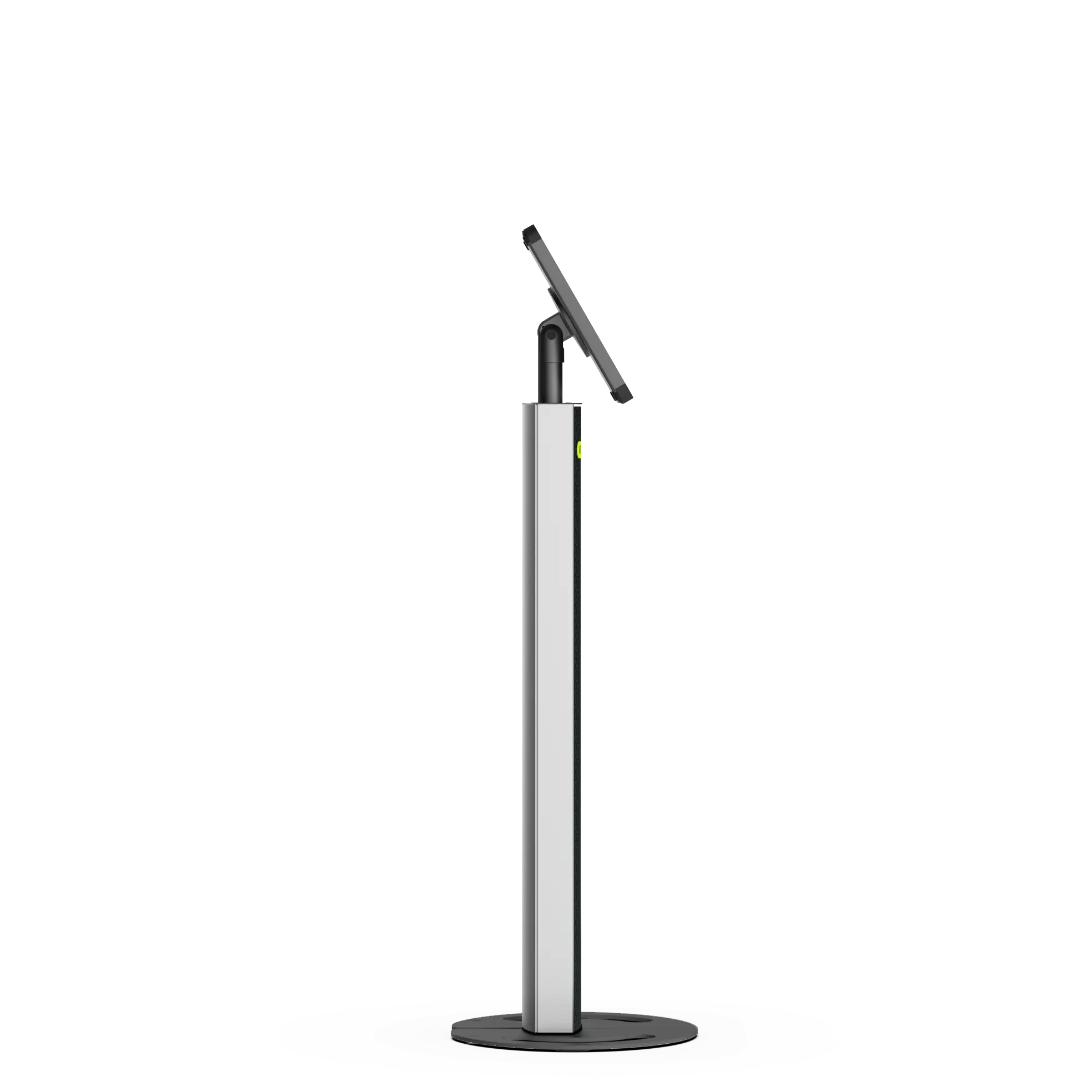 T-Totem 10 black freestanding tablet kiosk side view