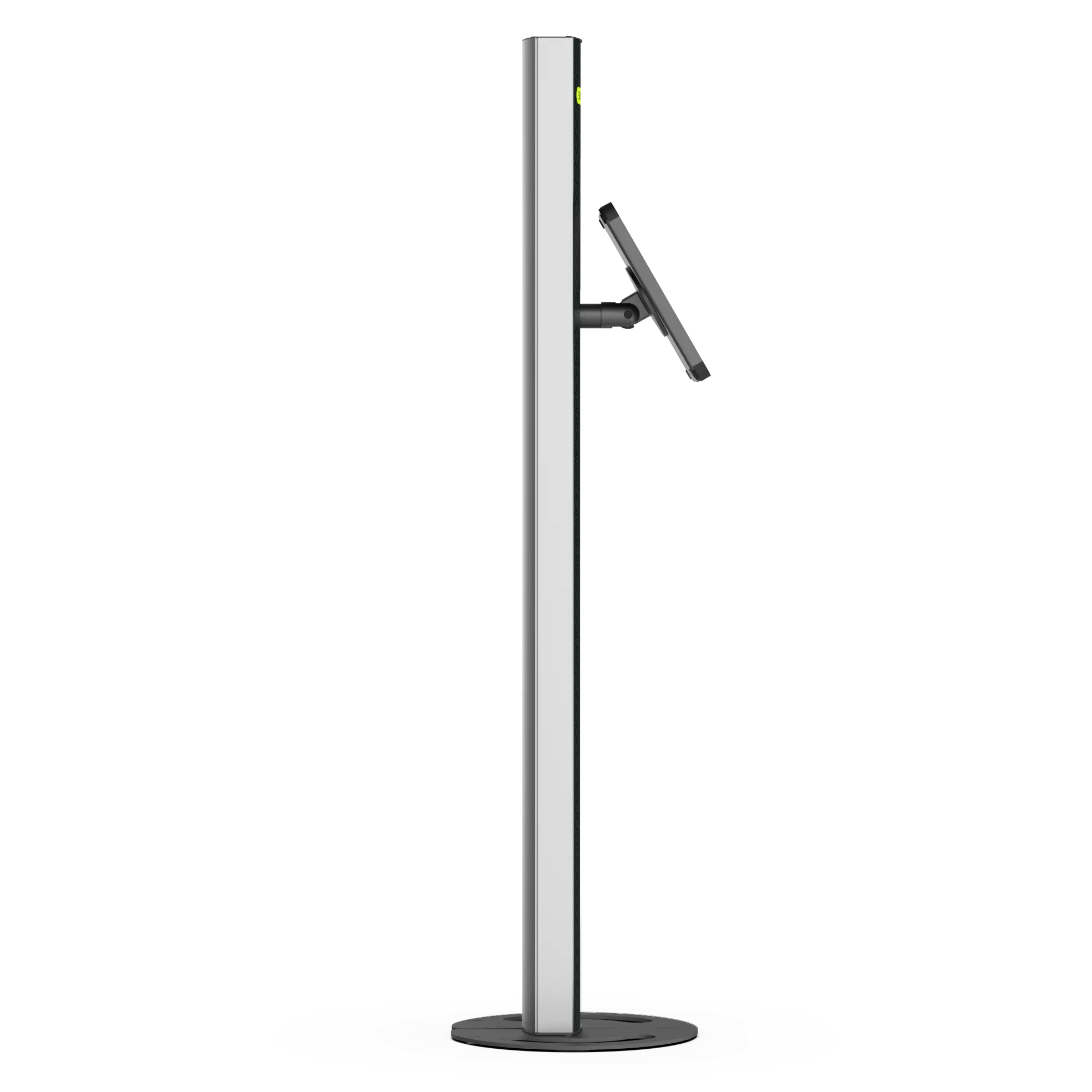 T-Totem 15 black freestanding tablet kiosk side view