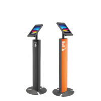 T Totem 10 Branded iPad Stand Black version with the option for generic or custom branded panels