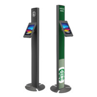 T Totem 15 Branded iPad Kiosk Black version with either generic or custom branded panels
