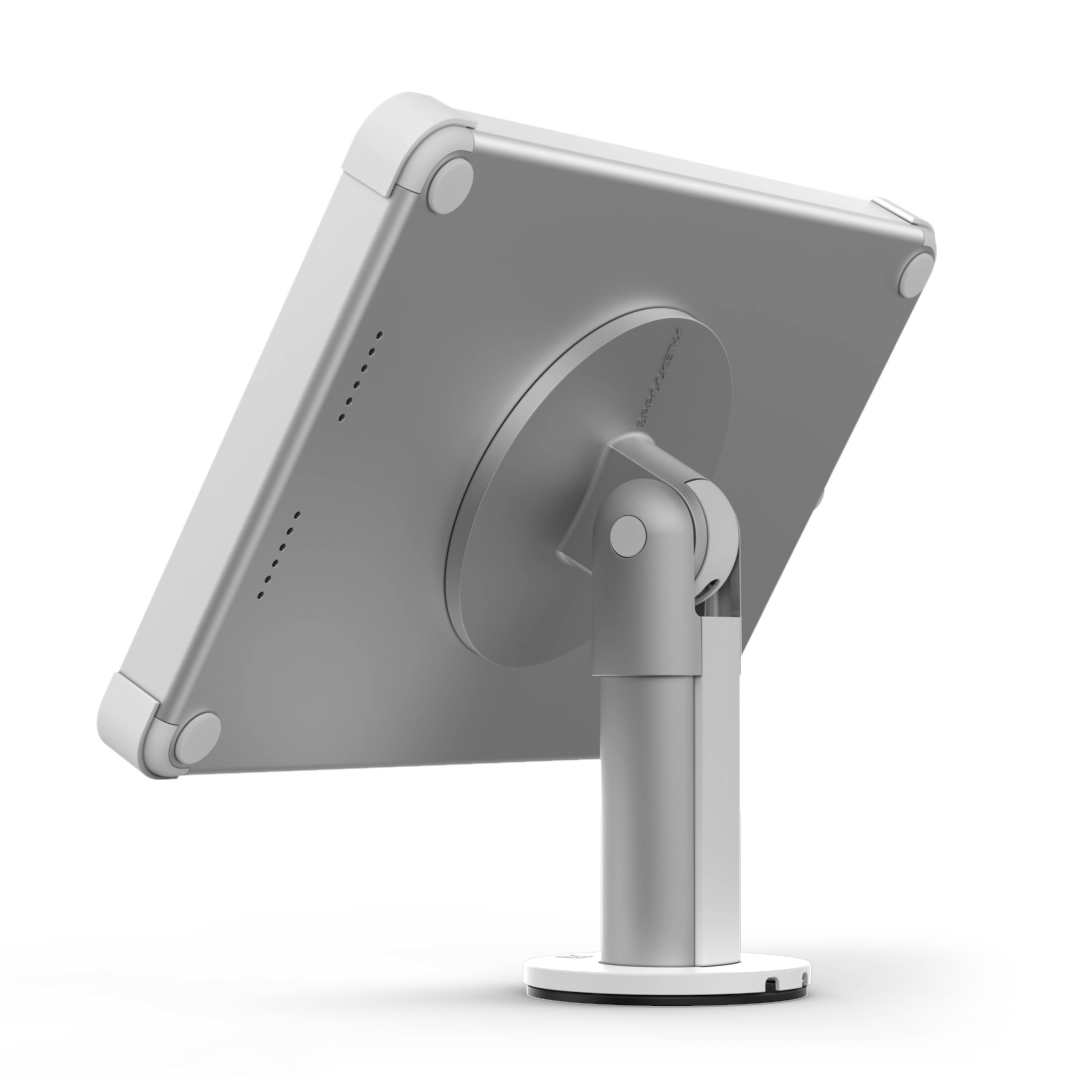 Sprocket X Series White Desk Stand | Rear View