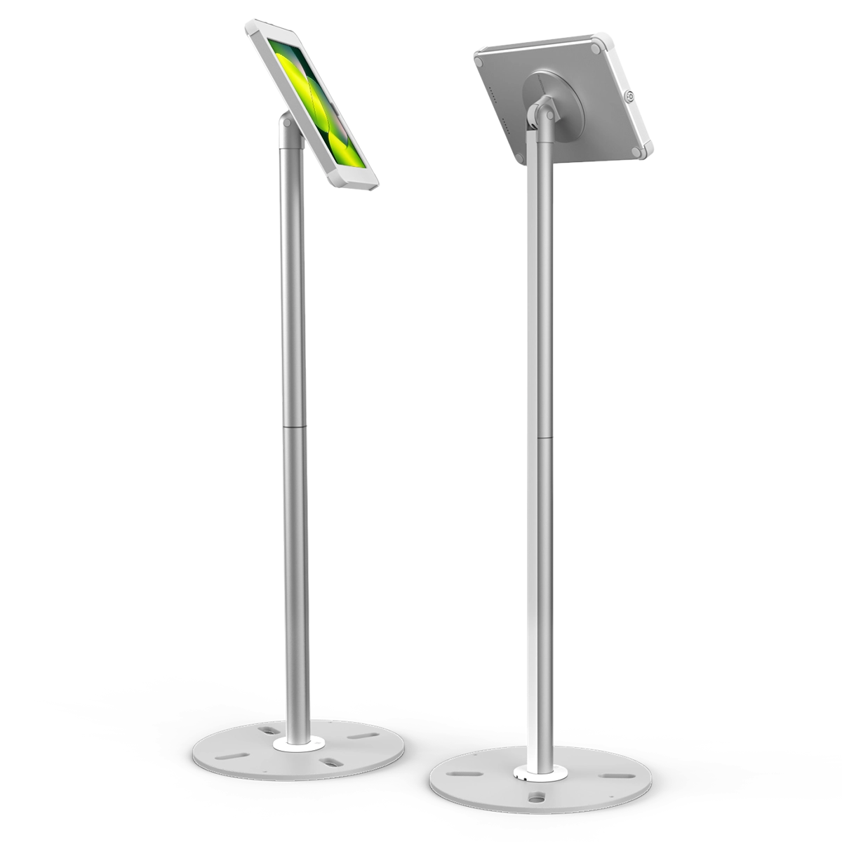 Silver Tablet Kiosk | Floor Plus Full White - Sprocket