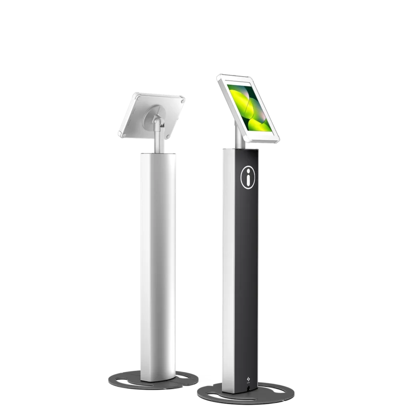 T10 Totem Hero White | Two Tablet Kiosks