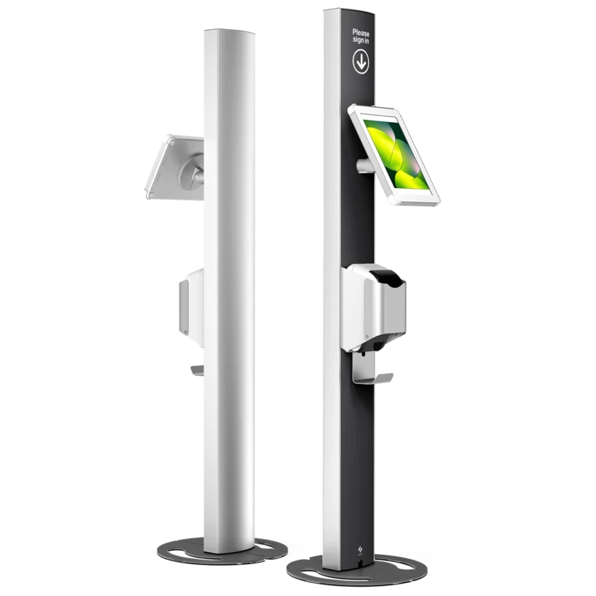 T15 Print Hero White | Two Digital Sign-In Kiosks