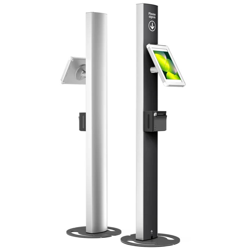 Digital Kiosk and Hand Sanitizer Displays | T15 Ticket Hero White - Sprocket