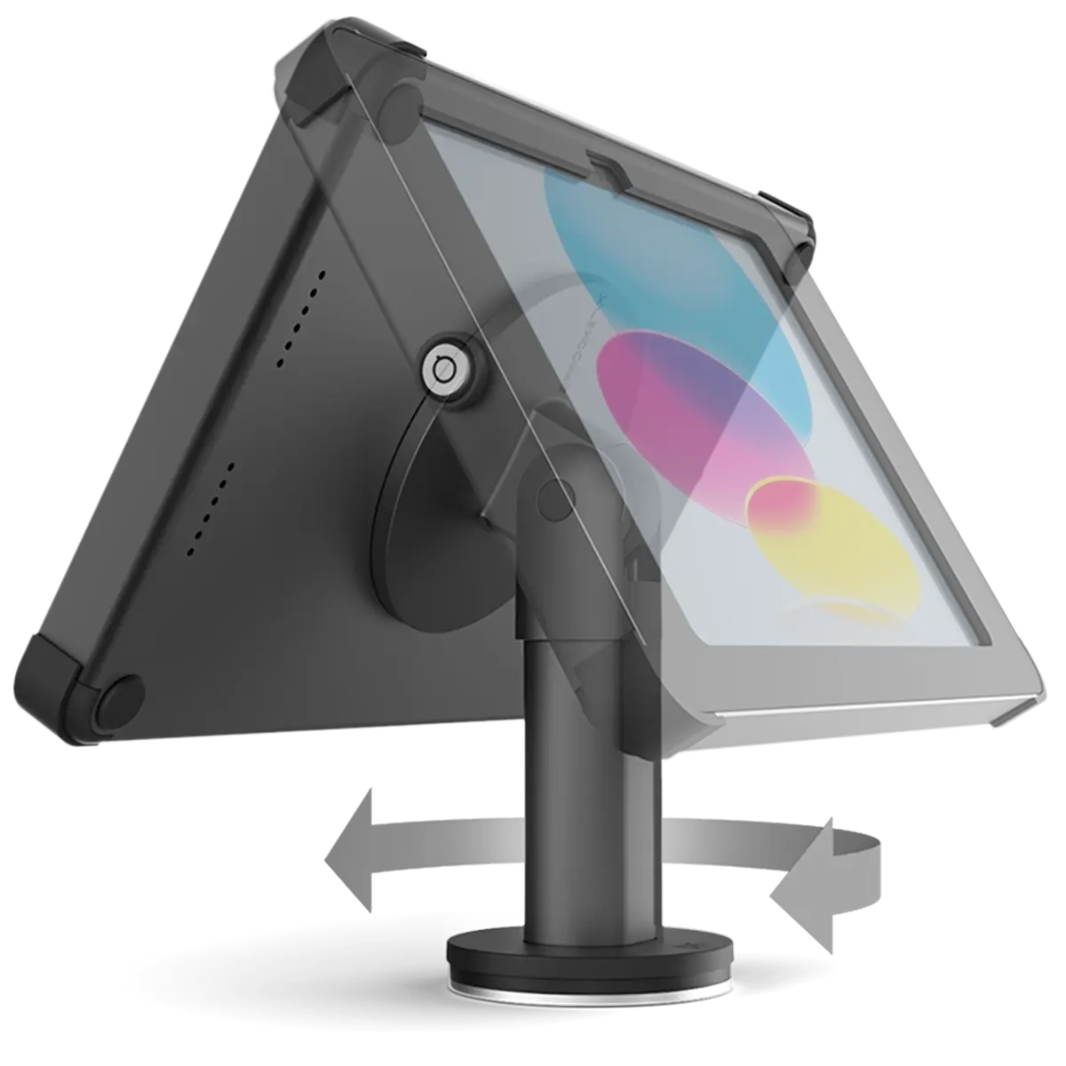 Front black Sprocket Revolve iPad desk stand