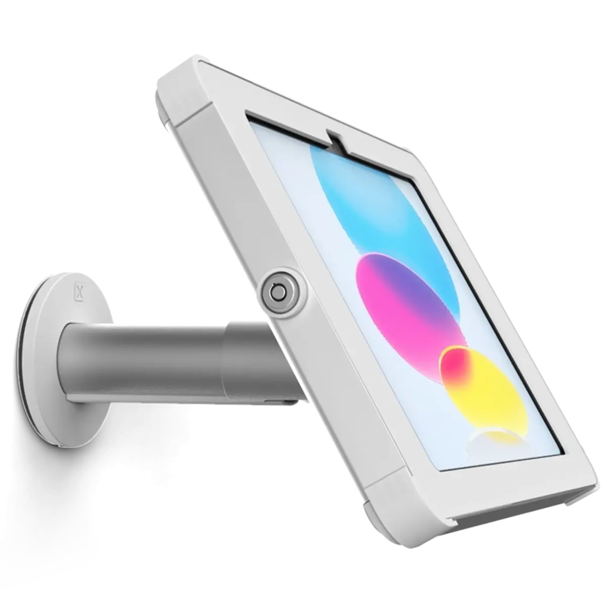 Sprocket X Wall is a secure iPad wall mount that tilts for ergonomic use and can be mounted at any height for all users