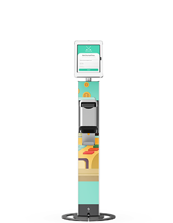 Sprocket T-Print 10 iPad floor stand front view white silver Australia