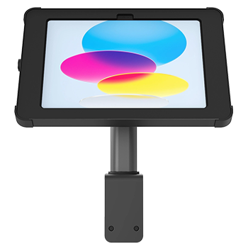 Front view Clamp tablet desk stand black