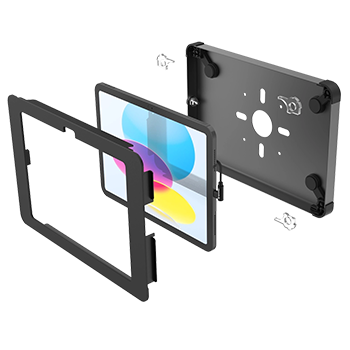 Side profile Sprocket X-Vesa iPad wall enclosure black