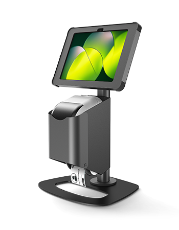 hero composite sprocket x-print mini iPad tablet stand with printer black