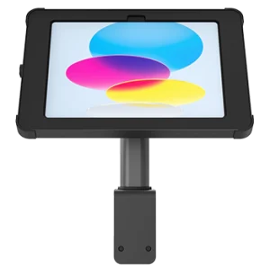 Front view Clamp tablet desk stand black