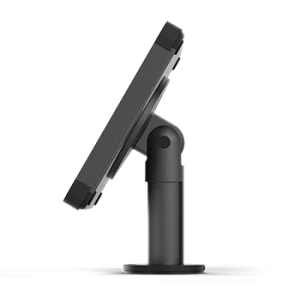 Side view Sprocket Fixed Desk black tablet stand
