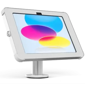 Sprocket Fixed Desk white iPad desk stand front view mobile