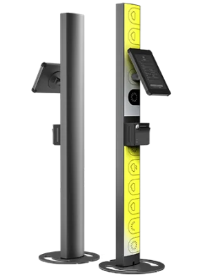 Composite front and rear Sprocket T-Ticket 15 iPad floor stand black