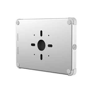 Rear view Sprocket X-Vesa iPad wall mount enclosure white silver