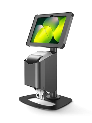 hero composite sprocket x-print mini iPad tablet stand with printer black