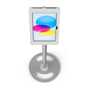 Sprocket X-Floor iPad floor stand top down view white silver Australia